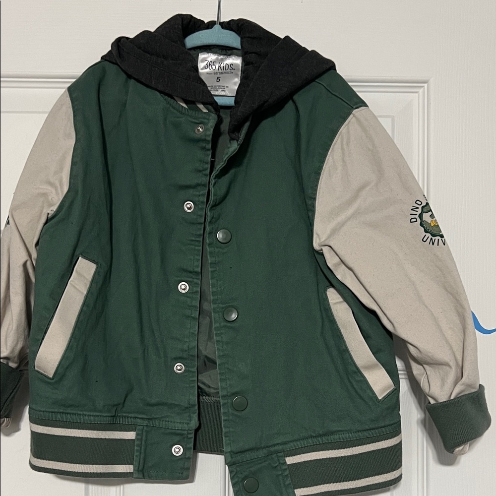 Green and Gray Varsity Jacket